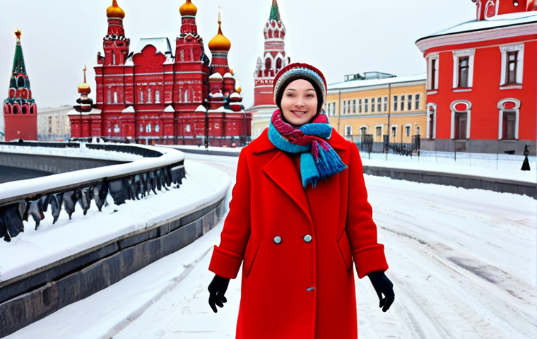 **

"A young woman walking on a snowy street in Moscow, fully clothed in a bright red oversized wool coat, a colorful patterned scarf, and a warm wool hat. The background shows classic Russian architecture with snow-covered roofs. Perfect anatomy, correct proportions, well-formed hands, proper finger count, natural pose. Safe for work, appropriate content, professional, modest, family-friendly, high quality, professional photography."

**